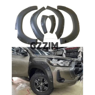 Plastik Siyah / Beyaz Araba Fender Flare For Toyota Hilux Revo 2021 Tekerlek Fender Flares