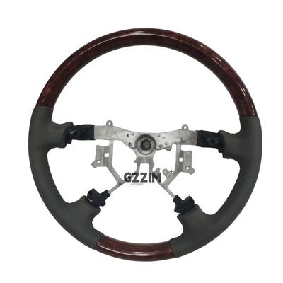 Eski Tarzı Şeftali Ahşap Tahıl Araç Direksiyonu Toyota Prado FJ120 için